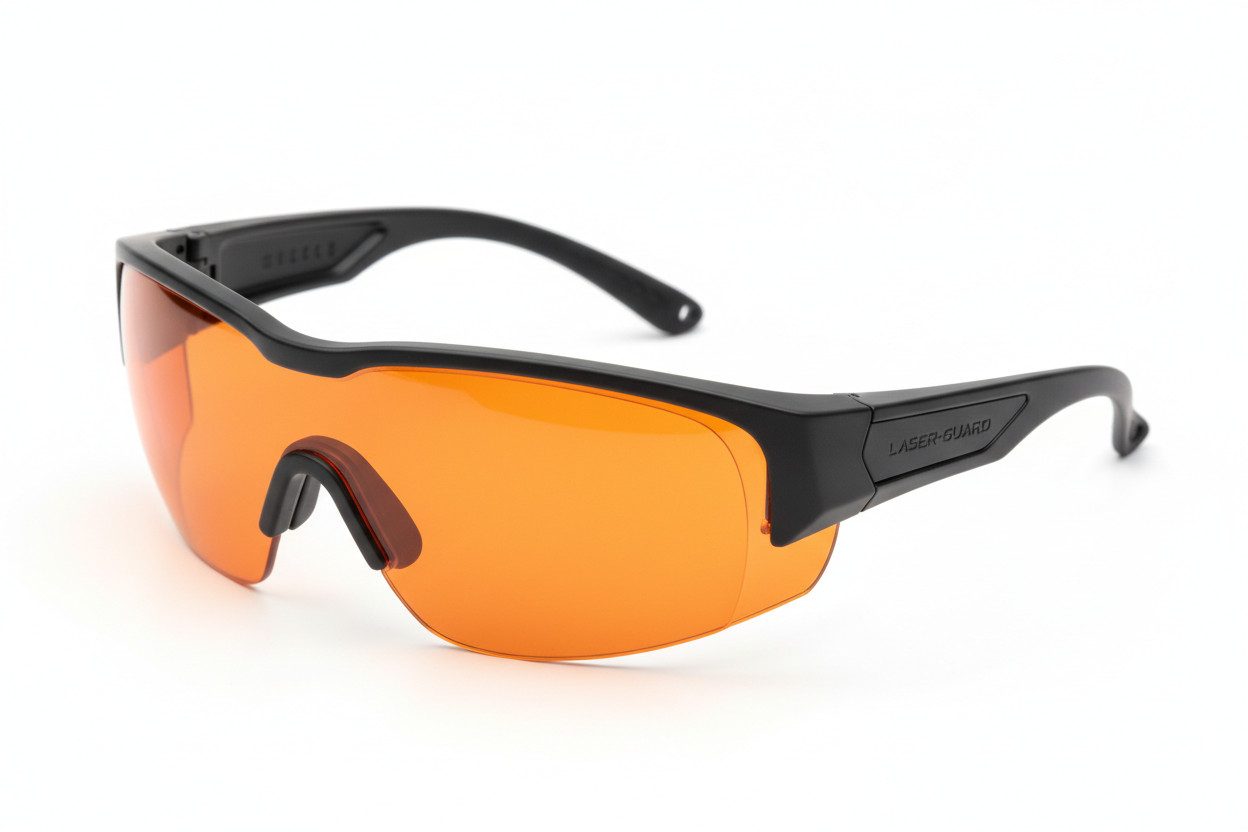 laser eye protection glasses, orange